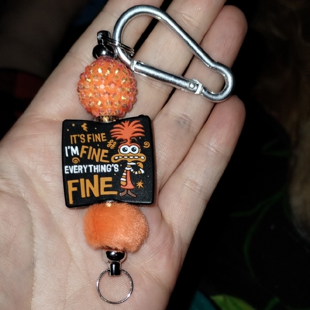Homemade Inside Out Anxiety Keychain